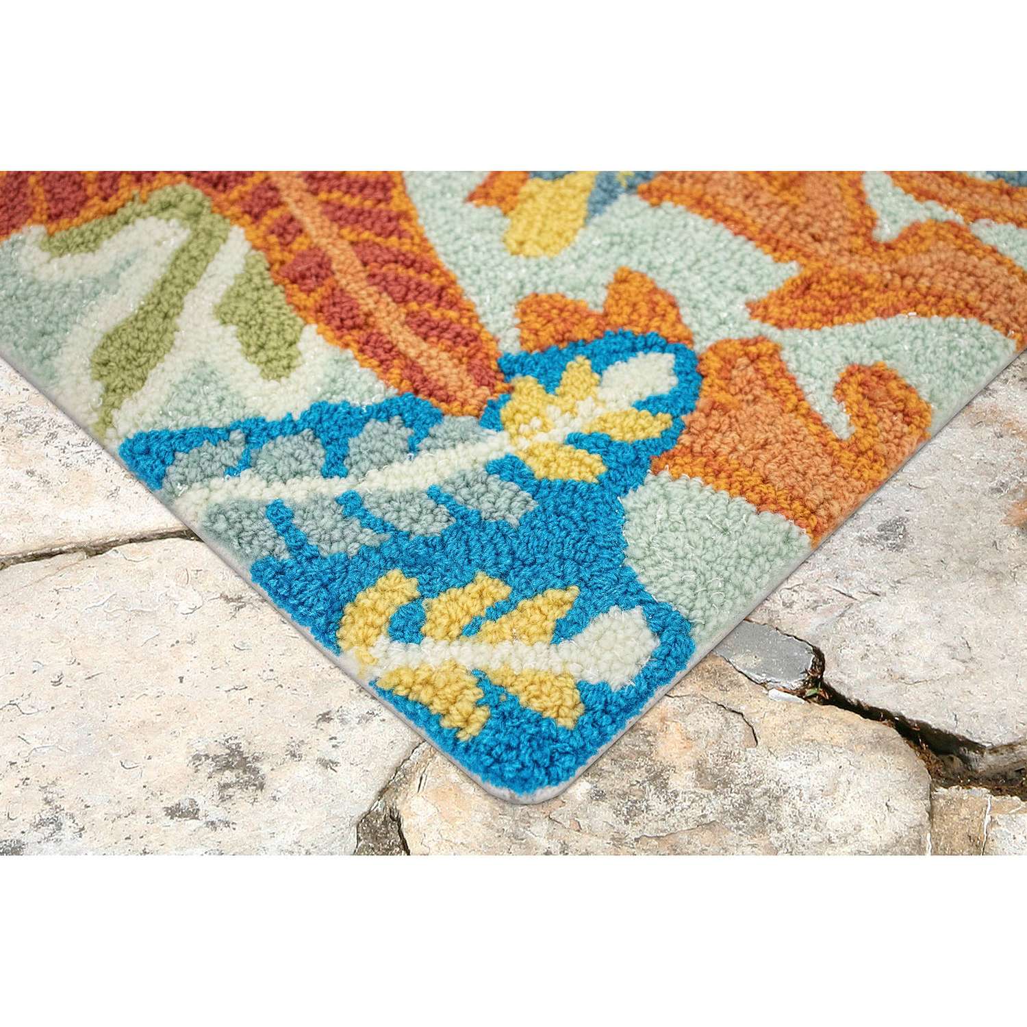  Liora Manne Ravella 2 Ft. W X 3 Ft. L Multi-color Ocean Scene Polypropylene Accent Rug