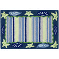  Jellybean 20 In. W X 30 In. L Multicolored Shells And Stripes Polyester Accent Rug