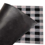  First Concept 18 In. W X 30 In. L Black/White Checkers Welcome Coir Door Mat