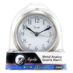  La Crosse Technology Equity 2.65 In. Silver Alarm Clock Analog Battery Operated
