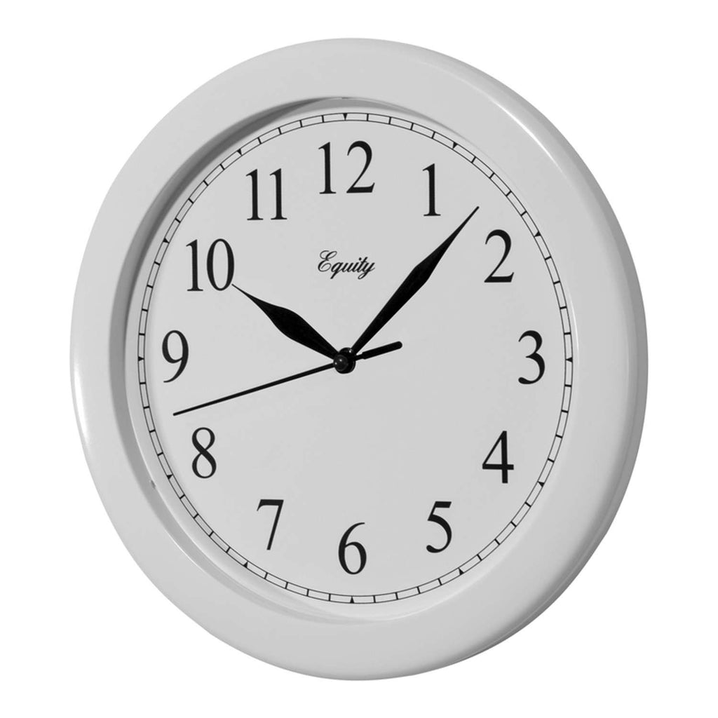  La Crosse Technology 10 In. L X 10 In. W Indoor Classic Analog Wall Clock Plastic White