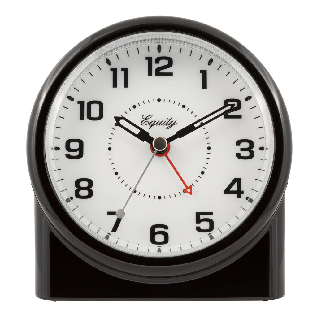  La Crosse Technology Equity 2.75 In. Black Nightvision Alarm Clock Analog Battery Operated