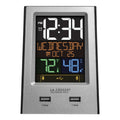  La Crosse Technology 3.74 In. Silver Alarm Clock Digital Battery Operated