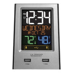  La Crosse Technology 3.74 In. Silver Alarm Clock Digital Battery Operated