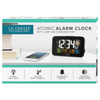  La Crosse Technology 5.56 In. Black Atomic Alarm Clock Digital Battery Operated