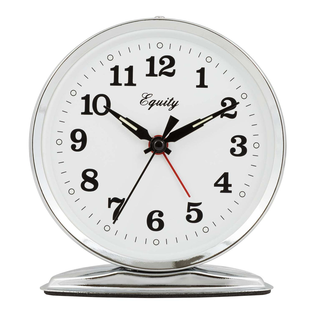  La Crosse Technology Equity 4.4 In. Silver Alarm Clock Analog