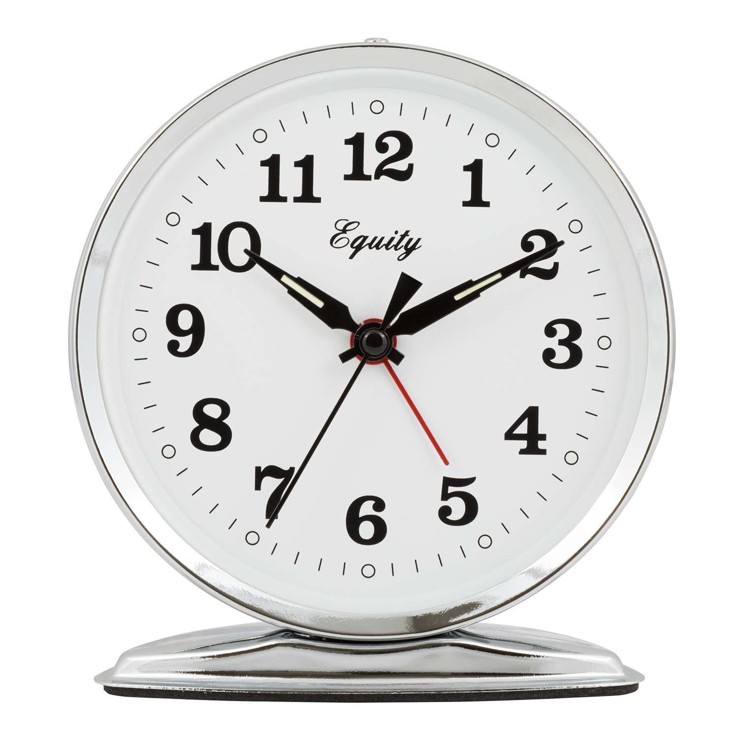  La Crosse Technology Equity 4.4 In. Silver Alarm Clock Analog