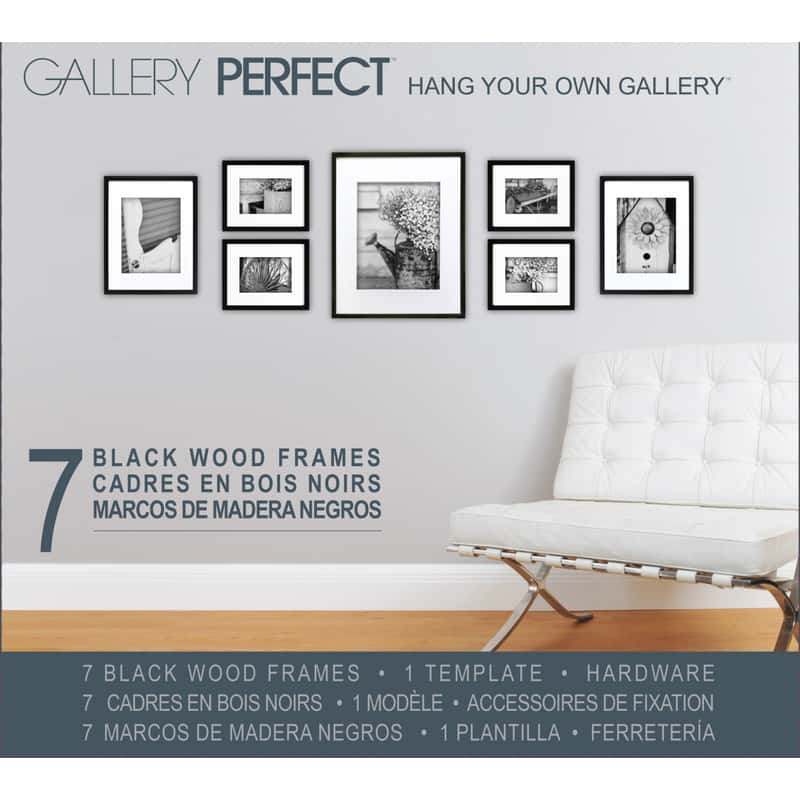 Gallery Solutions Matte Black Wood Picture Frame Gallery