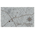  Fire & Pine 11.25 In. H X 19 In. W Lunar Surface Wood Custom Map