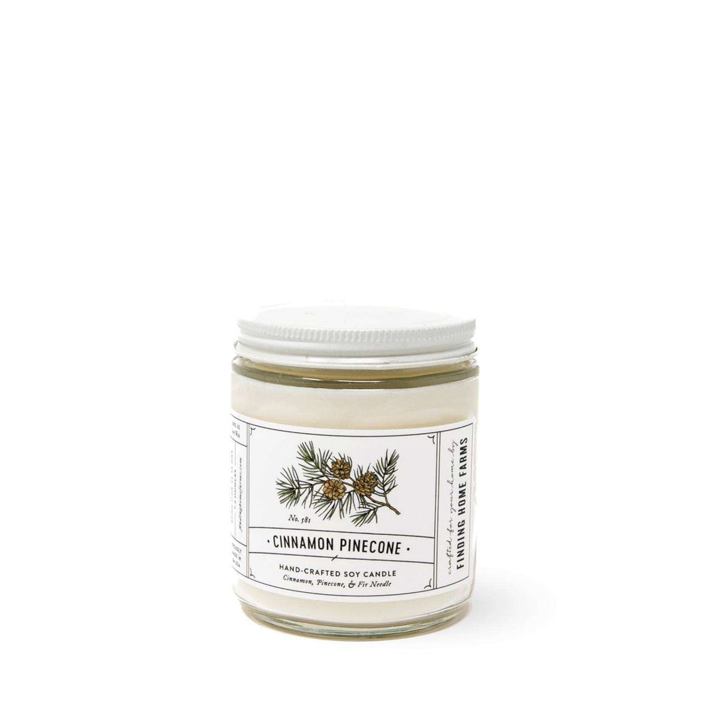  Finding Home Farms White Cinnamon Pinecone Scent Candle 7.5 Oz