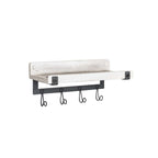  Spectrum 4.5 In. H X 4.75 In. W X 9 In. L White Wash/ Industrial Gray Steel/Wood Wall Mount Hook Sta