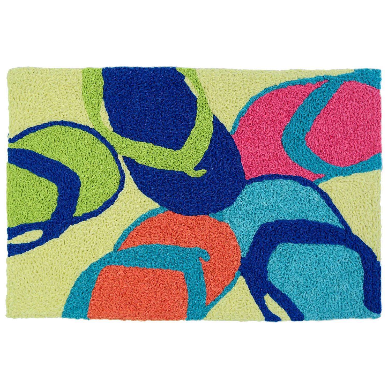  Jellybean 20 In. W X 30 In. L Multicolored Sandals On The Beach Polyester Rug