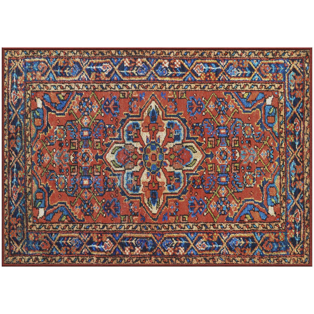  Gel Pro NeverMove Esther 24 In. W X 34 In. L Vintage Red Tribal Polyester Floor Mat