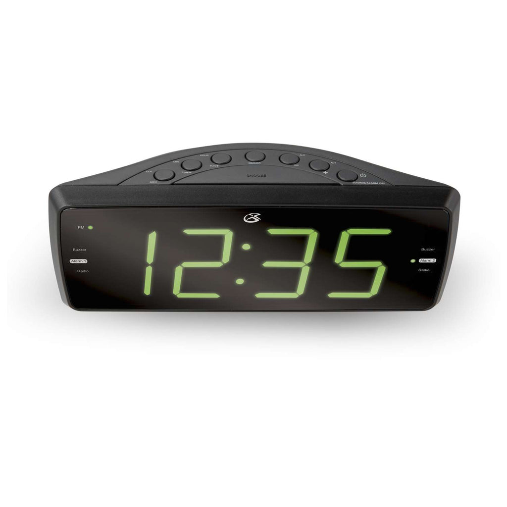  GPX 7.76 In. Black AM/FM Clock Radio Digital Plug-In