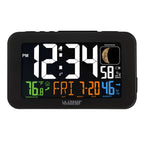  La Crosse Technology 5.56 In. Black Atomic Alarm Clock Digital Battery Operated