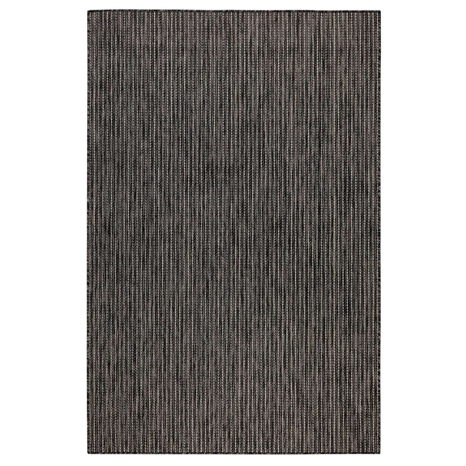  Liora Manne 4.83 Ft. W X 7.5 Ft. L Black Texture Stripe Polypropylene Rug