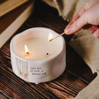  Pavilion Celebrating You Black/White Tranquility Scent Candle 8 Oz