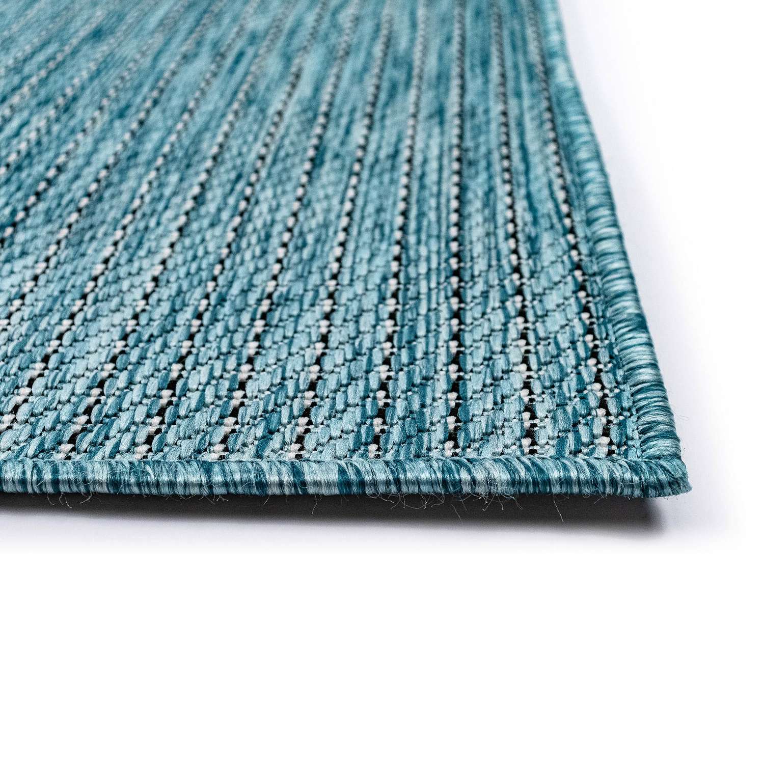  Liora Manne 6.5 Ft. W X 9.33 Ft. L Blue Texture Stripe Polypropylene Accent Rug