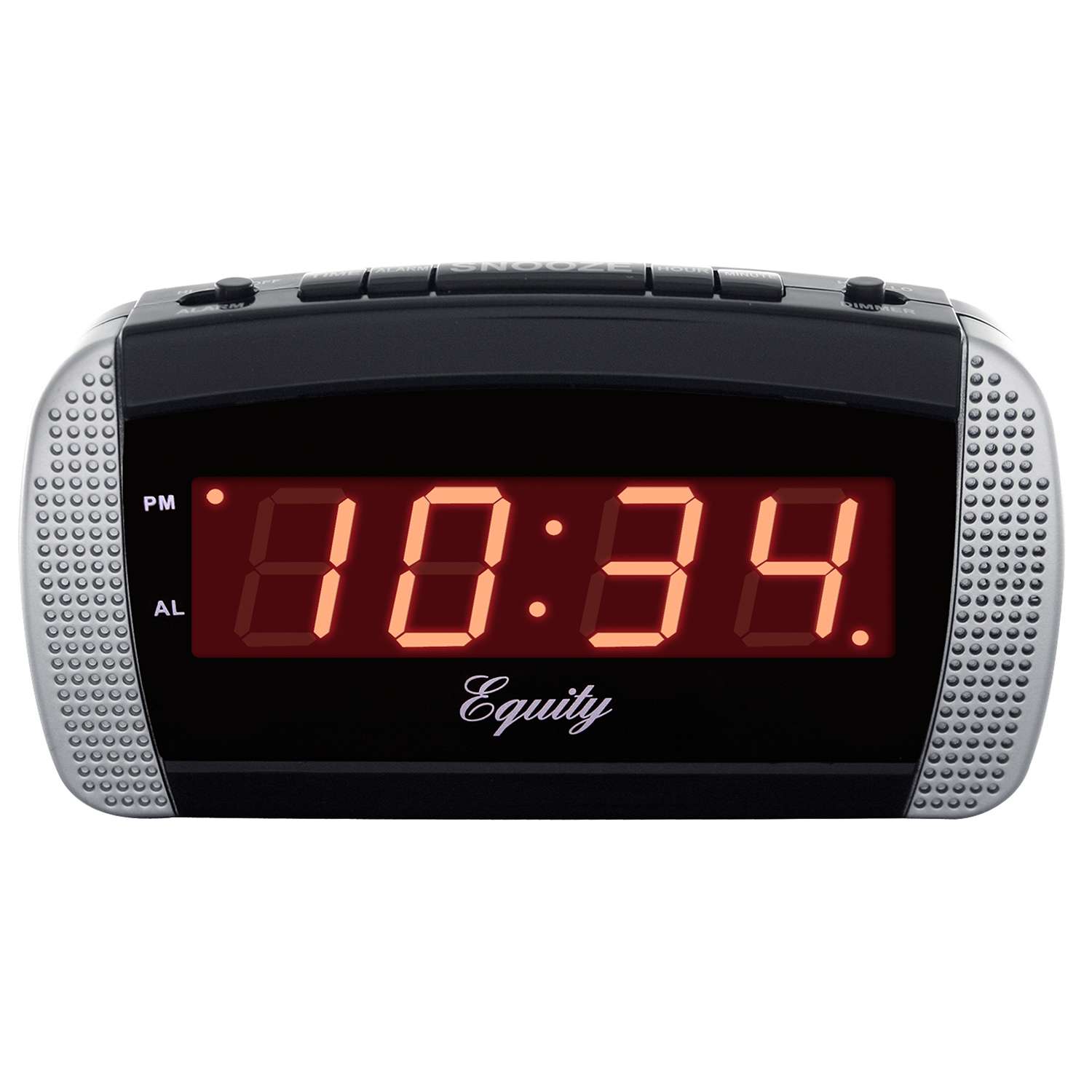  La Crosse Technology Equity 2.5 In. Black Alarm Clock LED Plug-In