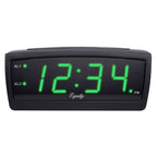  La Crosse Technology Equity 2 In. Black Alarm Clock LED Plug-In