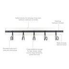  Spectrum 4 In. H X 1.93 In. W X 18 In. L White Wash/ Industrial Gray Steel/Wood Wall Mount Hook Rack
