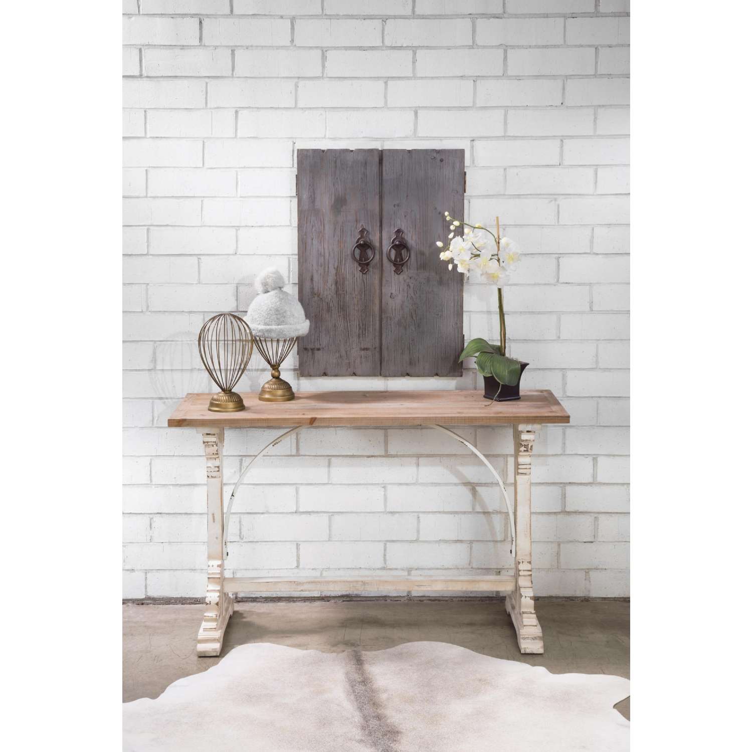  Tripar 31 In. H X 22.25 In. W X 3.4 In. L Weathered Gray Wood Wall Jewelry Armoire