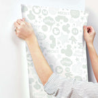  RoomMates 20.5 In. W X 16.5 Ft. L Mickey Mouse Icons Vinyl Peel And Stick Wallpaper