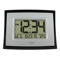  La Crosse Technology 8.62 In. L X 6.81 In. W Indoor Modern Digital Wall Clock Plastic Black/Silver