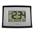  La Crosse Technology 8.62 In. L X 6.81 In. W Indoor Modern Digital Wall Clock Plastic Black/Silver