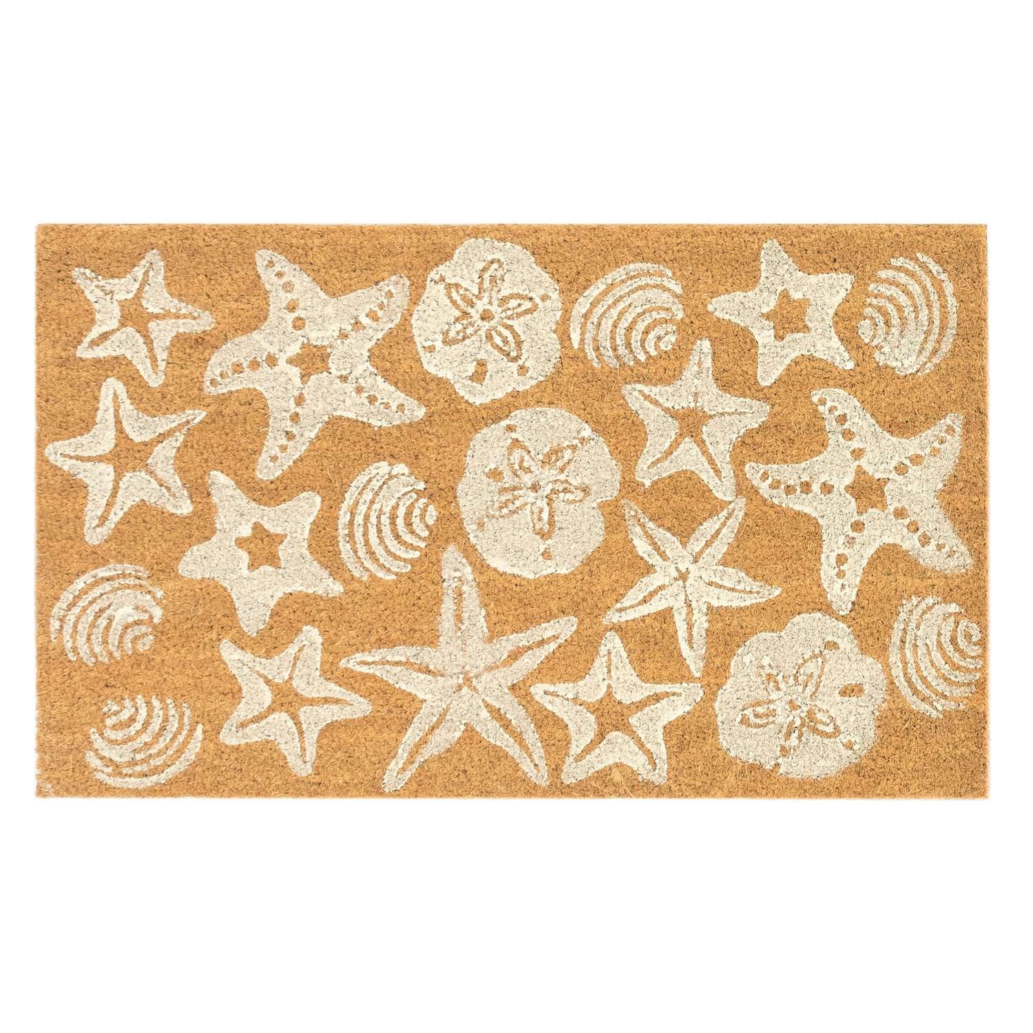 Liora Manne Natura 2 W X 3 L Natural/White Shells Coir Door Mat