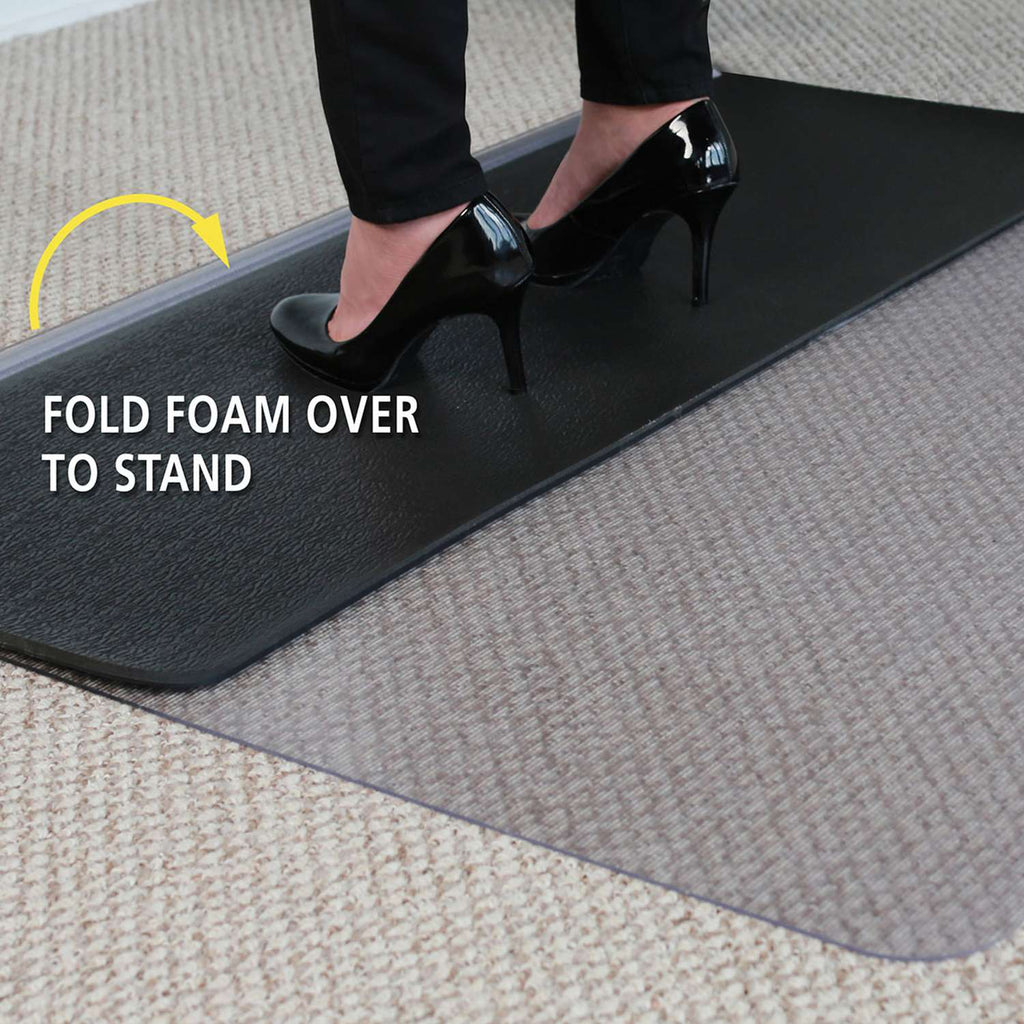  Flash Furniture 45 In. W X 53 In. L Black/Gray Floor Mat
