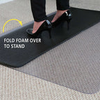  Flash Furniture 45 In. W X 53 In. L Black/Gray Floor Mat