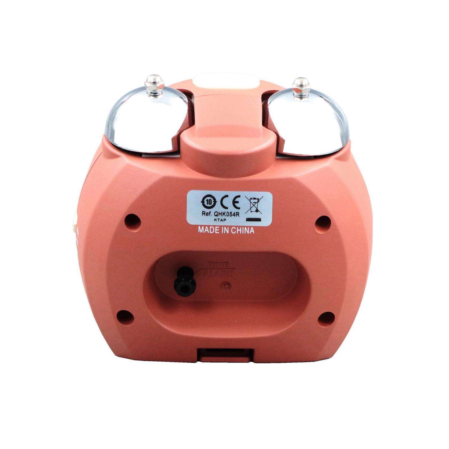  Seiko 4.41 In. Orange Alarm Clock Analog Battery Operated