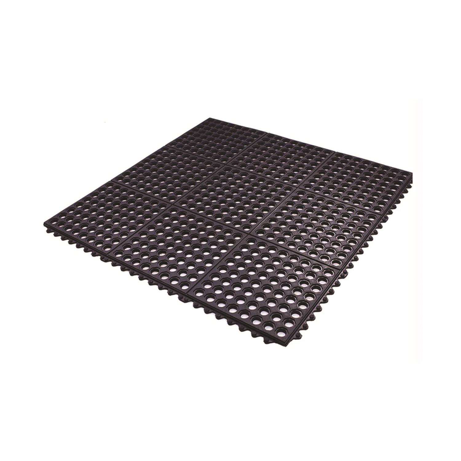  Sports Licensing Solutions 3 Ft. W X 3 Ft. L Black Anti-Fatigue Rubber Multipurpose Mat