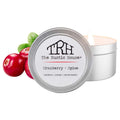  The Rustic House Silver Cranberry/Spice Scent Travel Candle 4 Oz