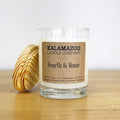  Kalamazoo Candle Company Clear Glass Jar With White Soy Wax, Wood Lid Hearth & Home Scent Hearth & H