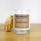  Kalamazoo Candle Company Clear Glass Jar With White Soy Wax, Wood Lid Hearth & Home Scent Hearth & H