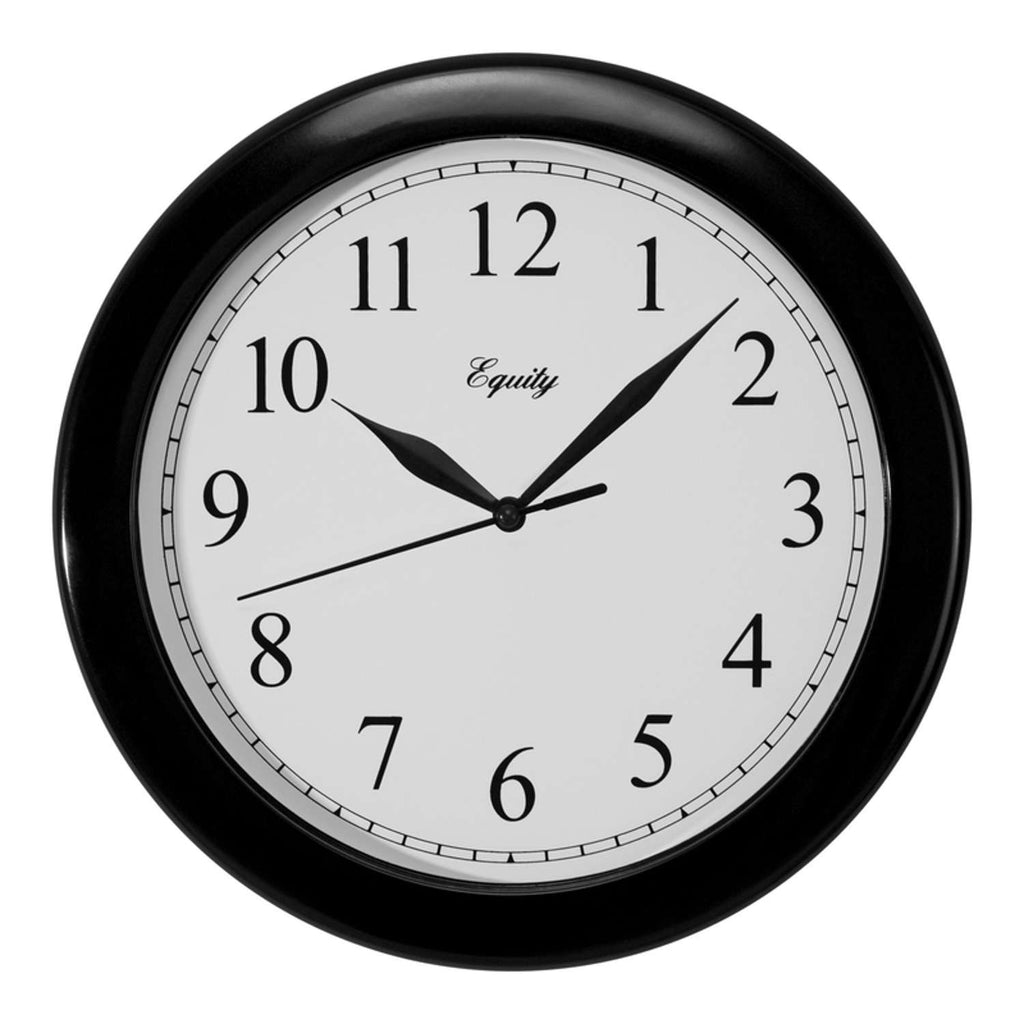  La Crosse Technology 10 In. L X 10 In. W Indoor Classic Analog Wall Clock Plastic Black