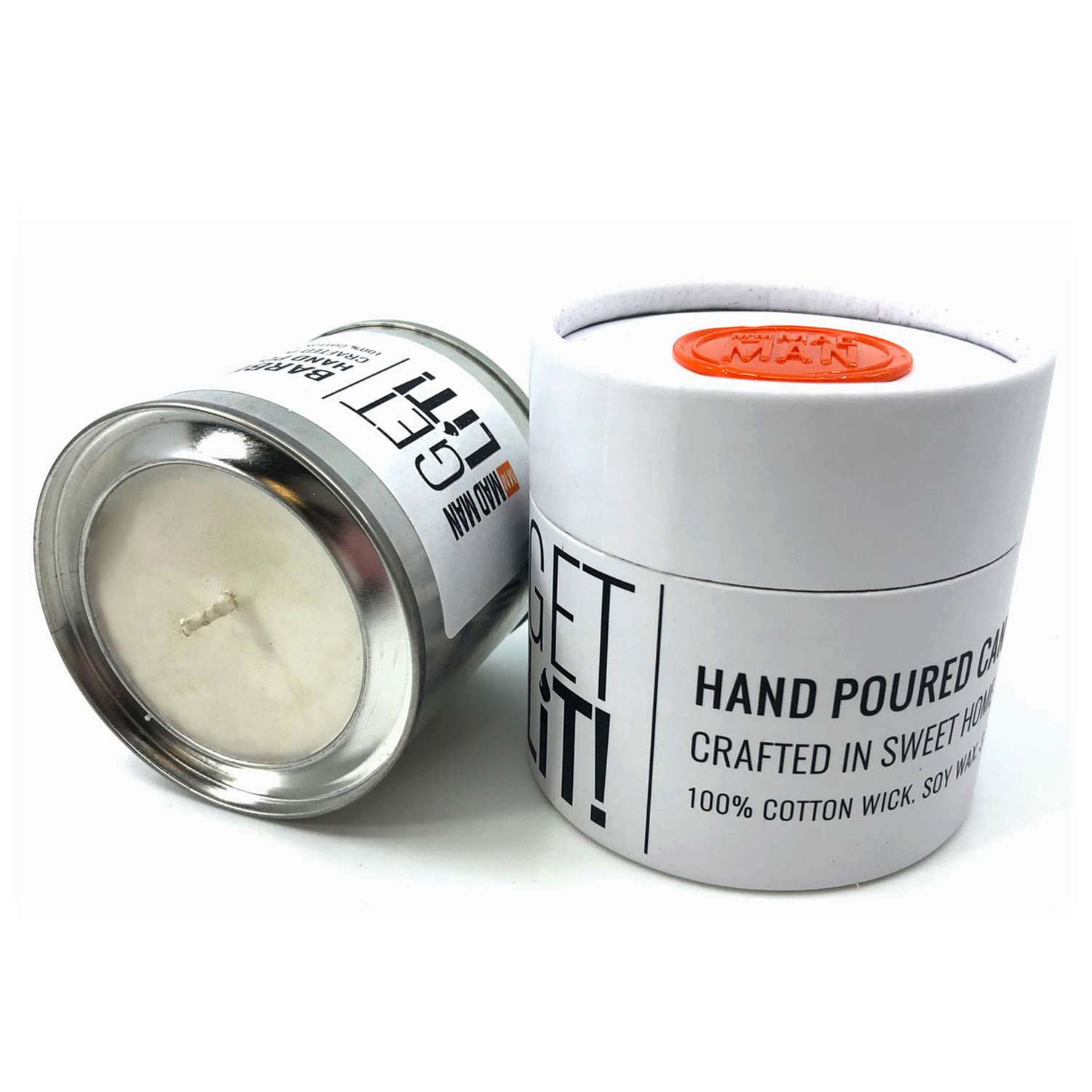  Mad Man Silver Fresh Linen Scent Candle 3.75 Oz