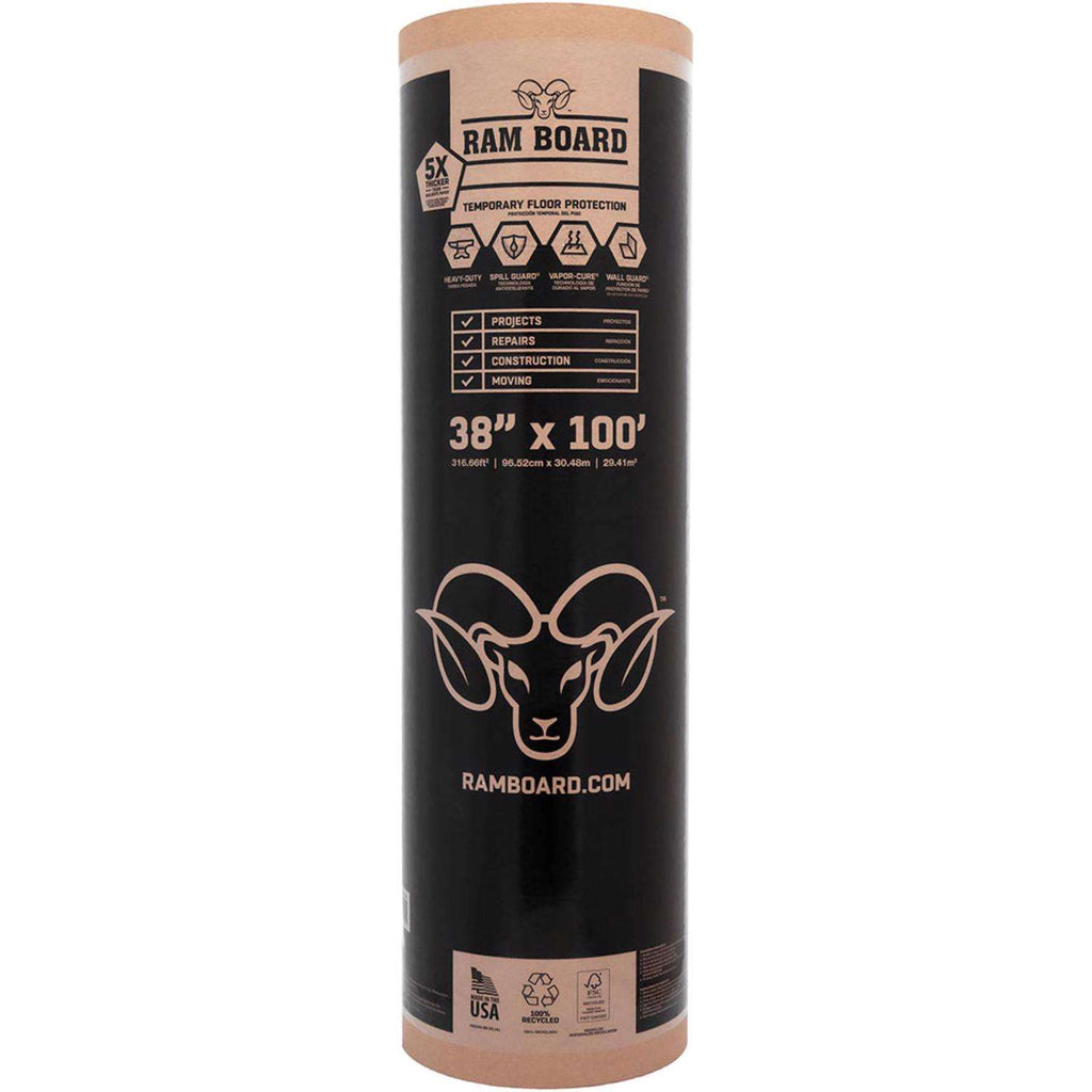  Ram Board Floor Protection 38 In. W X 100 Ft. L Paper White 1 Pk
