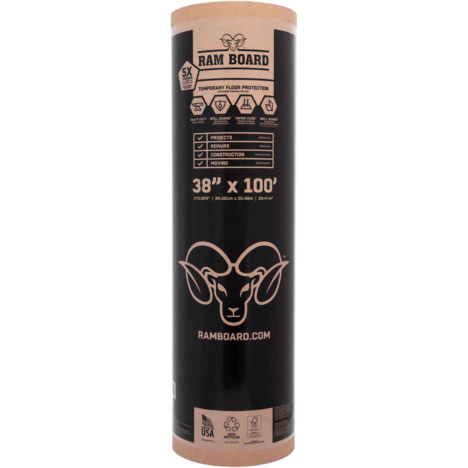  Ram Board Floor Protection 38 In. W X 100 Ft. L Paper White 1 Pk