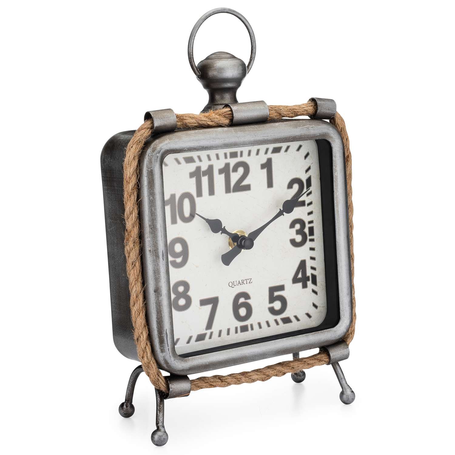  Westclox Silver Table Clock Analog Battery Operated
