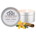  The Rustic House Silver Tobacco/Vanilla Scent Travel Candle 4 Oz