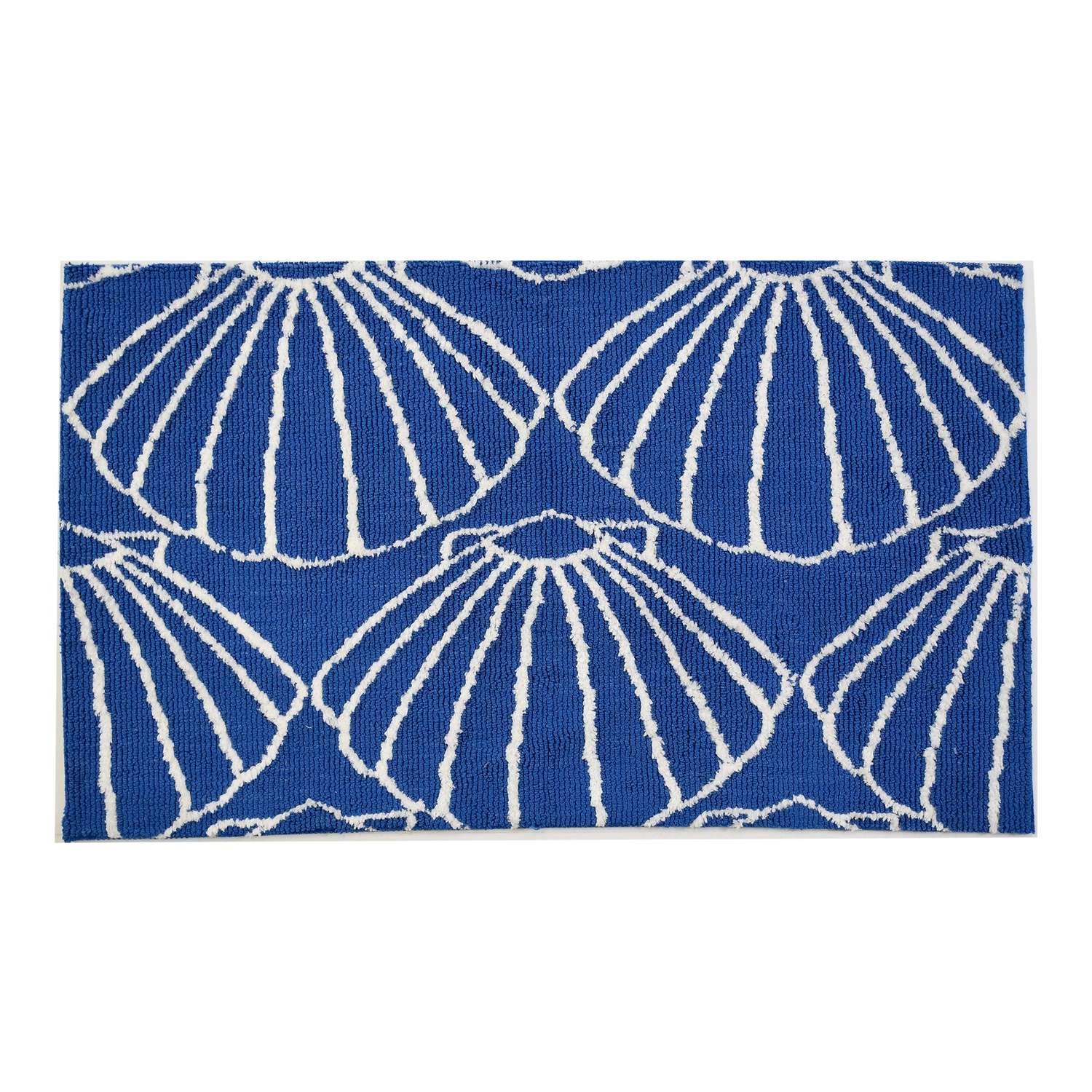  Simple Spaces 21 In. W X 33 In. L Multi-color Shell Repeat Accent Rug