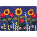  Jellybean 20 In. W X 30 In. L Multicolored Wild Sunflower Garden Polyester Accent Rug