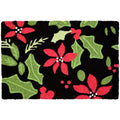  Jellybean 20 In. W X 30 In. L Multicolored Poinsettia & Holly Toss Polyester Accent Rug