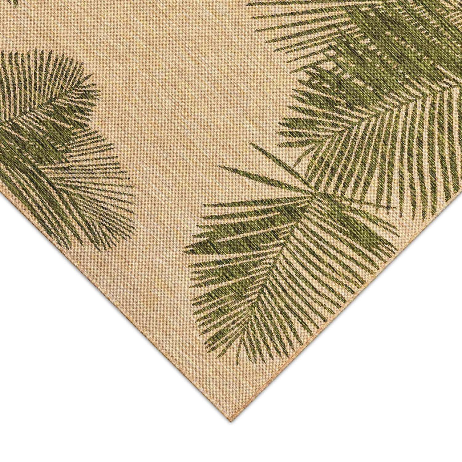  Liora Manne Carmel 3.25 Ft. W X 5 Ft. L Green Palm Polypropylene Accent Rug