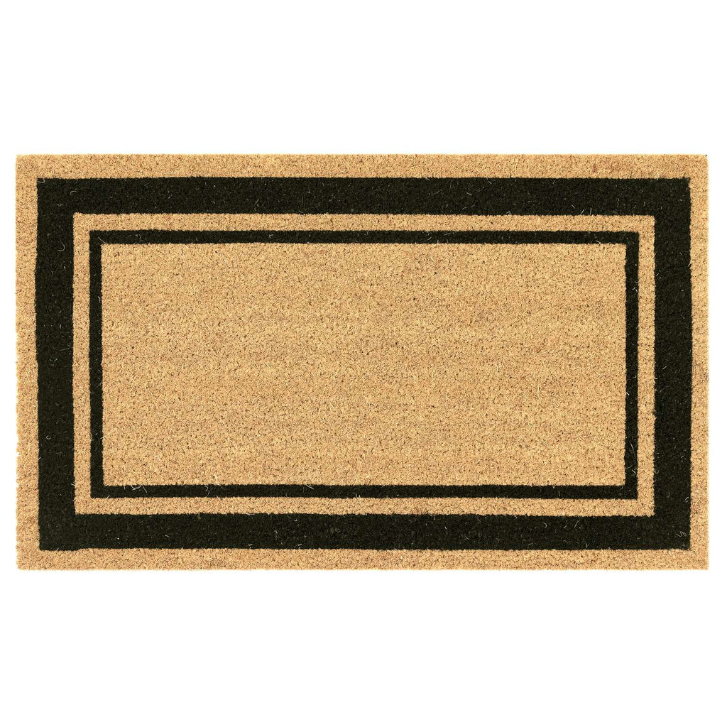  Liora Manne Natura 2 In. W X 3 In. L Black/Natural Novelty Coir Door Mat