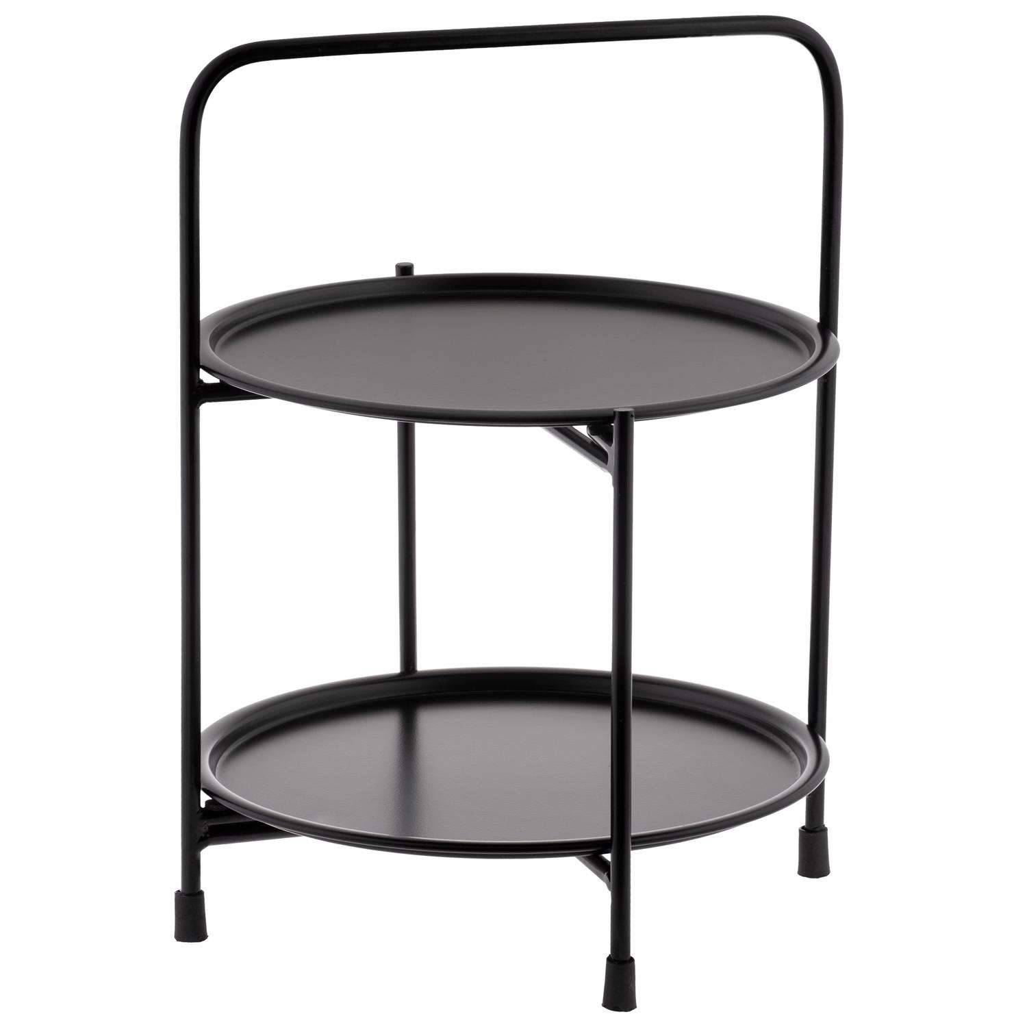  Karma Gifts 15.25 In. H X 11.5 In. W X 11.5 In. L Black Metal Tray Stand