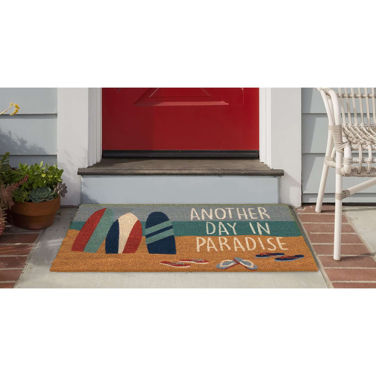  Liora Manne Natura 24 In. W X 36 In. L Multicolored Beach Paradise Coir/Vinyl Door Mat